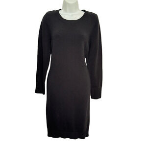Isaac Mizrahi black knit sweater dress size large